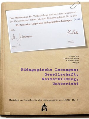 cover image of Pädagogische Lesungen